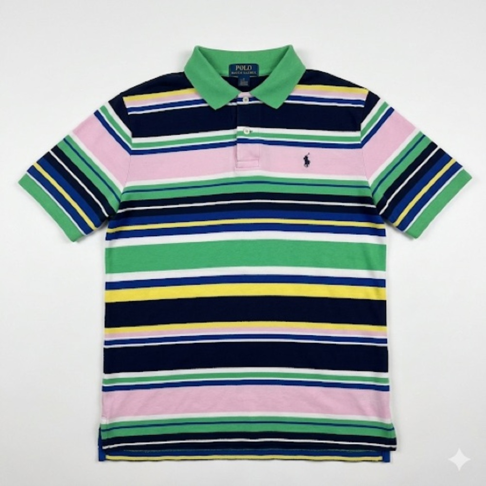 Polo by Ralph Lauren Striped Polo Shirt 
Girl Woman Unisex Preppy